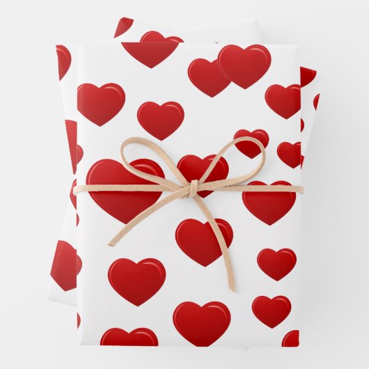 Valentinherzen Geschenkpapier Set (Beispiel)