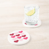 Valentinherzen Getränkeuntersetzer (Seite)