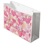 Valentinherzen Große Geschenktüte (Vorderseite Schrägansicht)