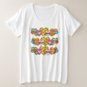 Valentinherzen Große Größe T-Shirt (Design vorne)