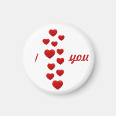 Valentinherzen Ich Liebe Sie Magnet (Vorne)