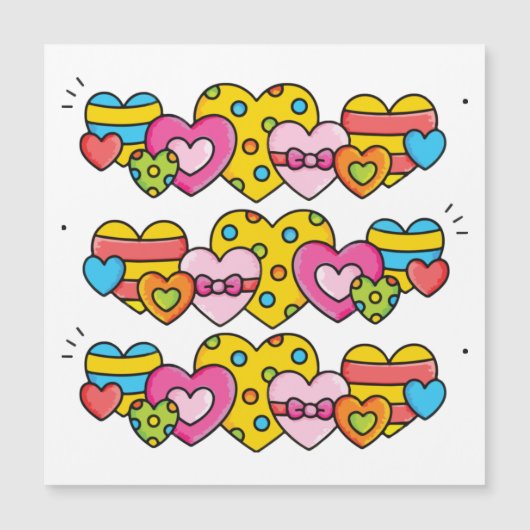 Valentinherzen Magneteinladung (Vorderseite)