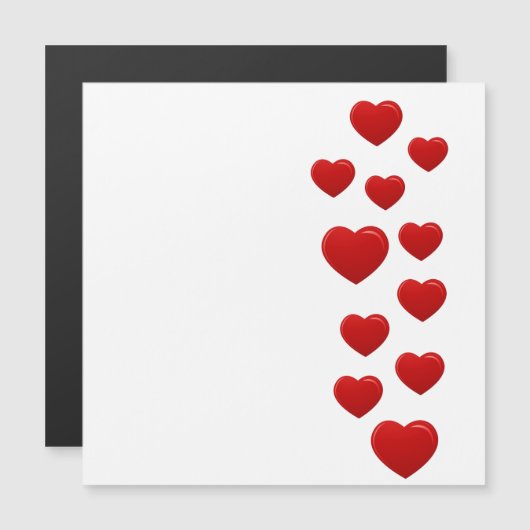 Valentinherzen Magnetkarte (Vorne/Hinten)