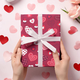 Valentinherzen Muster 2 Packpapier