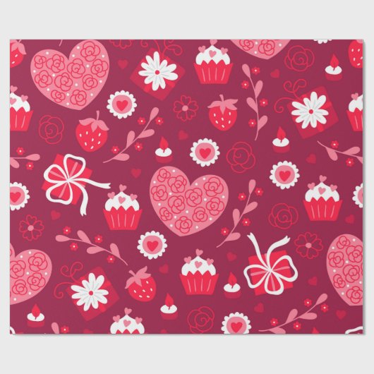 Valentinherzen-Papier Geschenkpapier (Flach)