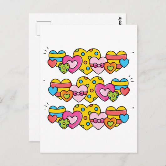 Valentinherzen Postkarte (Vorne/Hinten)