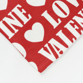 Valentinherzen stilvoll und modern mit schick-rot fleecedecke (Ecke)