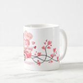 Valentinherzen Wasserstraßenlkw Kaffeetasse (VorderseiteRechts)