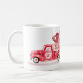 Valentinherzen Wasserstraßenlkw Kaffeetasse (Links)