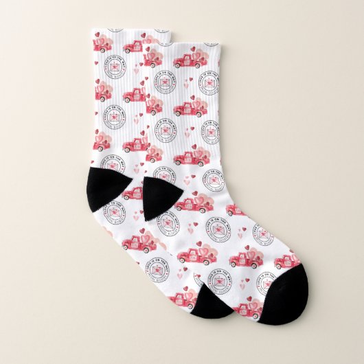 Valentinherzen Wasserstraßenlkw Socken (Paar)
