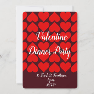 Valentinherzen whimsical Abendessen Party Einladung