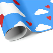 Valentinherzen Wolken Himmel Liebe romantisch Geschenkpapier (Rolleneckpunkt)