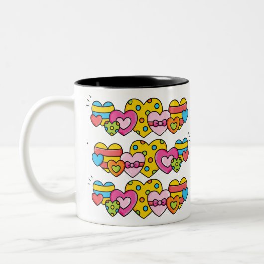 Valentinherzen Zweifarbige Tasse (Links)