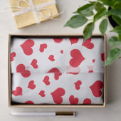 Valentinhörer Random Muster rot/weiß Seidenpapier (Geschenk)