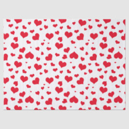 Valentinhörer Random Muster rot/weiß Seidenpapier