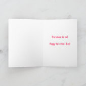 Valentinhühnchen mit Bunny Hat! Feiertagskarte (Innenseite)