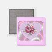 VALENTINIEN LILA SCHWIMMHERZ MAGNET (Vorderseite/Rückseite)