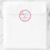 Valentinin-Aufkleber "Owl Always Be Your Friend" Runder Aufkleber (Tasche)