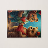 Valentinin-Bär-Cartoon-Puzzle Puzzle (Horizontal)