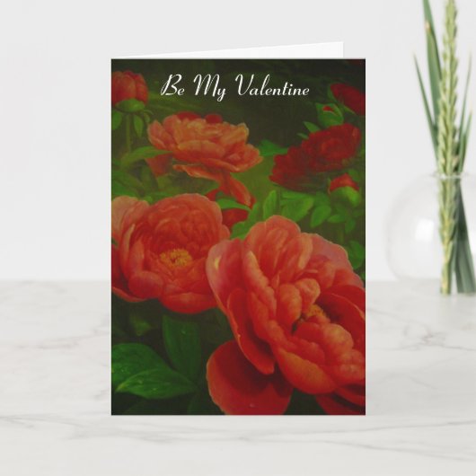 Valentinin-Blume Feiertagskarte (Vorderseite)