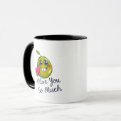 Valentinin-Kurbel-Liebe Tasse (Vorderseite Links)