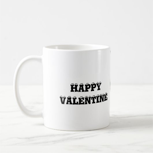 Valentinin lieblicher Text Kaffeetasse (Links)