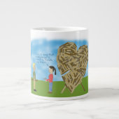 Valentinin-Tasse aus Holz Jumbo-Tasse (Vorderseite)