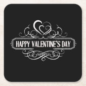 Valentinin-Untersetzer Rechteckiger Pappuntersetzer (Vorderseite)