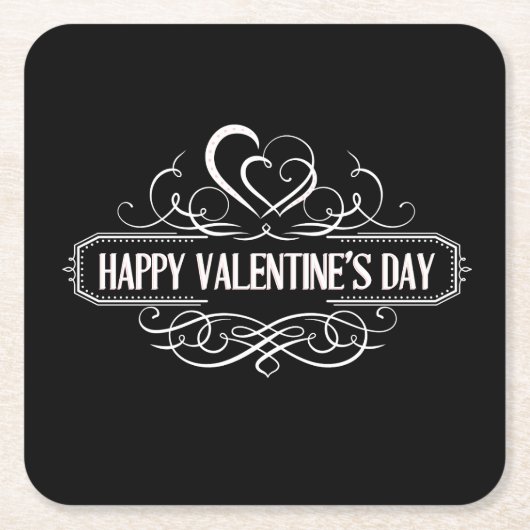 Valentinin-Untersetzer Rechteckiger Pappuntersetzer (Vorderseite)