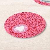 Valentinin-Untersetzer Runder Pappuntersetzer (Angewinkelt)