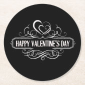 Valentinin-Untersetzer Runder Pappuntersetzer (Vorderseite)