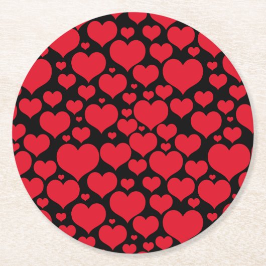 Valentinin-Untersetzer Runder Pappuntersetzer (Vorderseite)