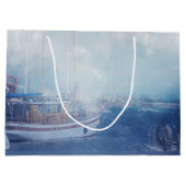 Valentinin's Aquarellfarben-Nautische "Liebe" Große Geschenktüte (Rückseite)