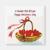 Valentinins "Basket Square Magnet" Magnet (Vorne)