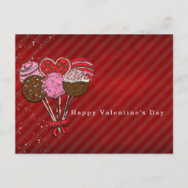 Valentinin's Cake Pops Ankündigung oder Party Postkarte