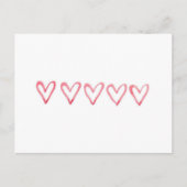 Valentinins farbenfrohe Herzen Postkarte (Vorderseite)