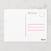Valentinins farbenfrohe Herzen Postkarte (Rückseite)