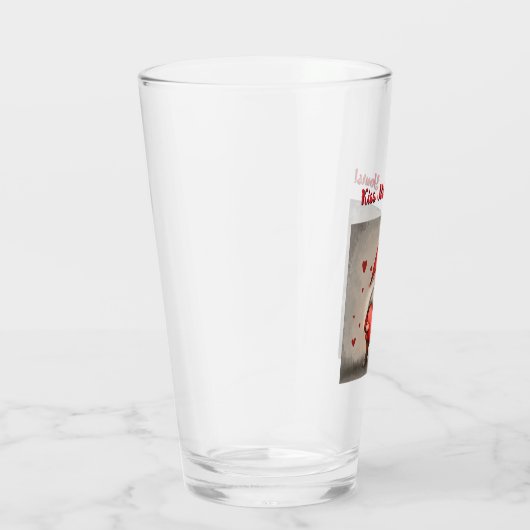 Valentinins Gnome "Küss mich. Ich bin deins! Trink Glas (Rechts)