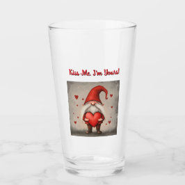 Valentinins Gnome "Küss mich. Ich bin deins! Trink Glas