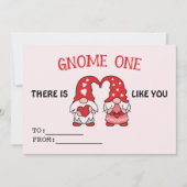 Valentinins Gnome Niedlich Red Hearts Liebe Card Ankündigung (Vorderseite)