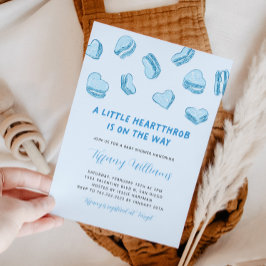 Valentinin's Little Heartthrob Blue Baby Shower Einladung