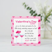 Valentinin's Martinis - die Valentinis! Einladung (Stehend Vorderseite)