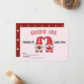 Valentinins Niedliche Klasse Rote Herzen Mitteilungskarte (Vorderseite/Rückseite Beispiel)