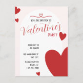 Valentinins Party Einladung Editable Design (Vorderseite)