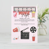 Valentinins Party-Filmabend Einladung (Stehend Vorderseite)