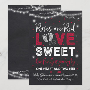 Valentinin's Pregnancy Announcement Baby Reveal Einladung