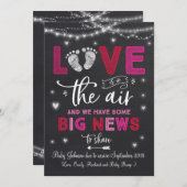 Valentinin's Pregnancy Announcement Baby Reveal Feiertagskarte (Vorne/Hinten)