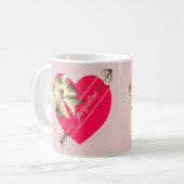 Valentinin's Red Hearts w/Bow Kaffeetasse (Vorderseite Links)