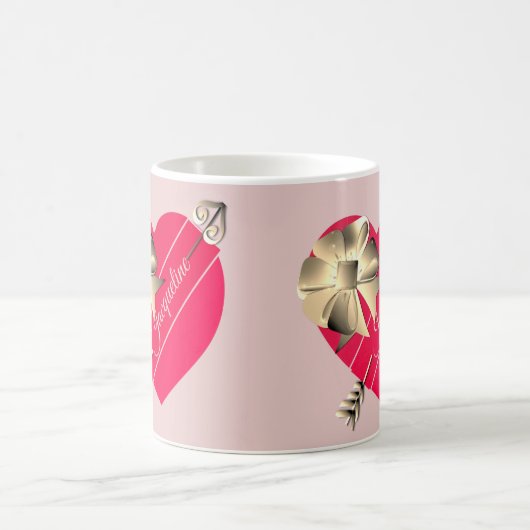 Valentinin's Red Hearts w/Bow Kaffeetasse (Mittel)