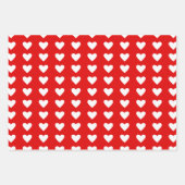 Valentinins rosa Skunk Herz Illustration Muster Geschenkpapier Set (Vorderseite 3)